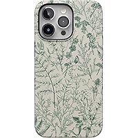 Casely iPhone 15 Pro Max Case | Sage Garden | Green Floral Case | Bold Protective Design Compatible with MagSafe