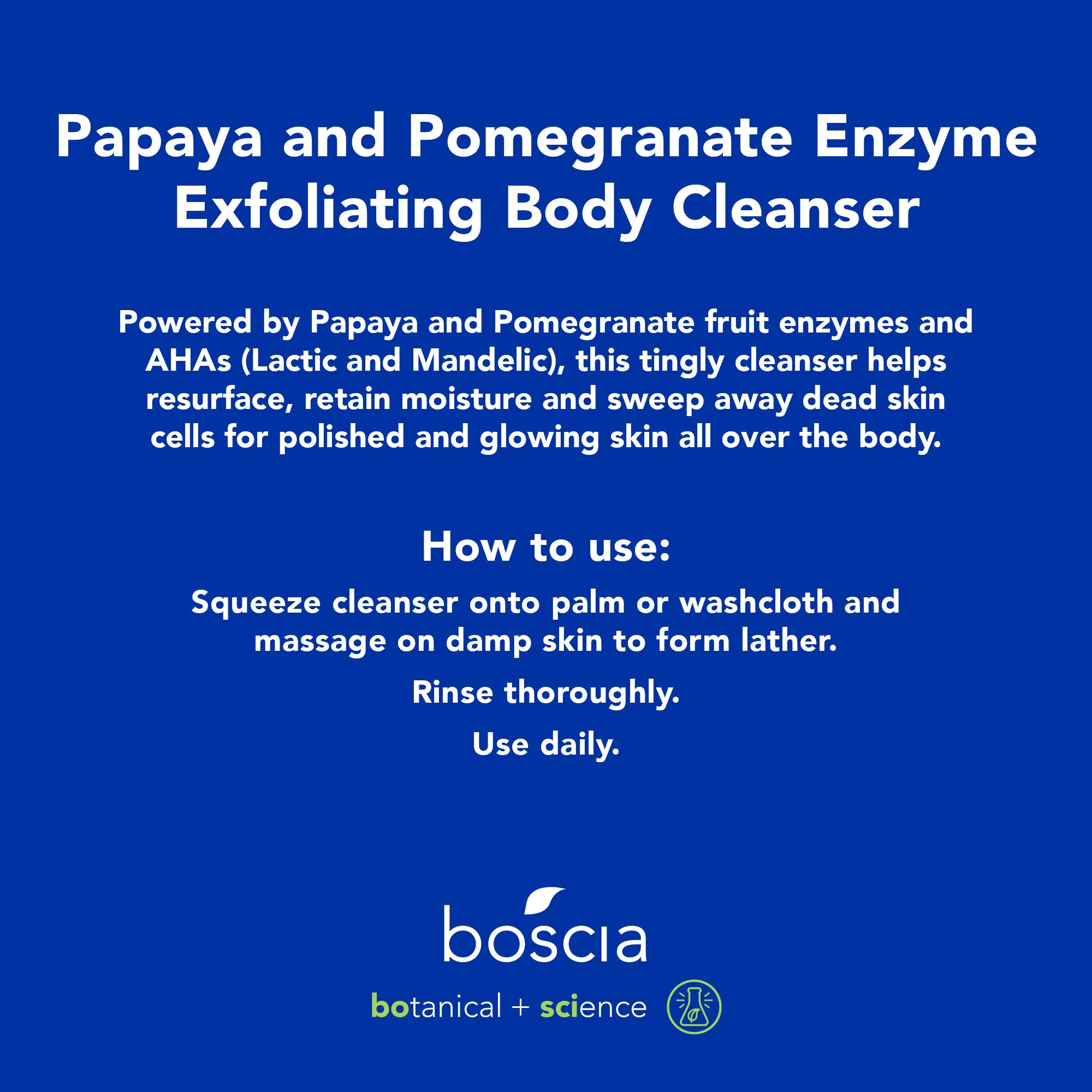 boscia Skin Nutrition Body Cleanser. Resurfacing Cleanser Smooths & Brightens Skin. AHA / BHA. Exfoliating & Moisturizing Body Wash. Vegan Skincare , 8.4 Oz (Pack of 1)
