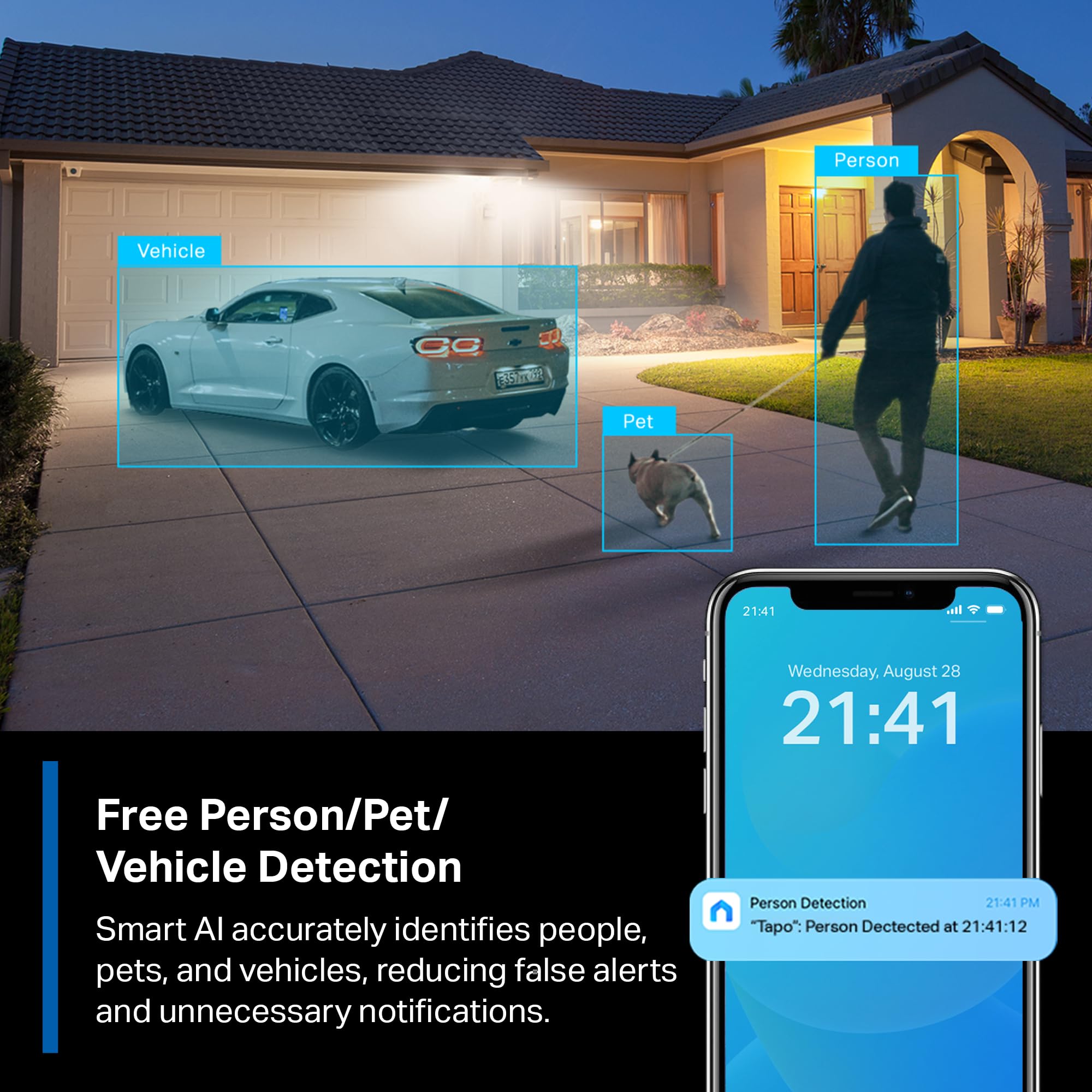 TP-Link Tapo Wire-Free MagCam, Indoor/Outdoor 2K Battery Powered Smart Security Camera, Magnetic Mount, Starlight Color Night Vision, Person/Pet/Vehicle Detection, SD/Cloud Storage, 2.4GHz Wi-Fi