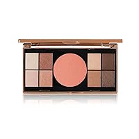 Magic Finish Eyeshadow Palette – Pigmented eye make-up with 8 shades of eyeshadows & a blush, elegant case with large built-in make-up mirror, for every age & skin type, make-up set