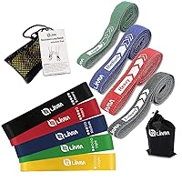 Latex Resistance Bands and Limm Set of 4 Fabric Pull Up Bands