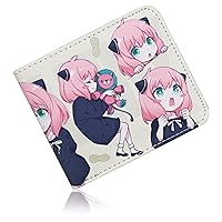 Anime SPY×FAMILY Wallets Anya Artificial Leather Slim Multi Purpose Wallet Men Women Bi-Fold Wallet