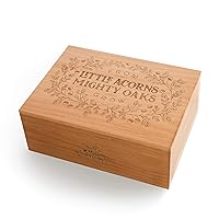 Little Acorns To Mighty Oaks Wood Keepsake Box [Personalized Custom Gifts, Baby, Memory]