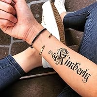 Kimberly Name Temporary Tattoo Sticker (Set of 2) - OhMyTat