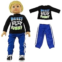 Messy, Silly, Funny! Pant Set for 18-Inch Dolls | Premium Quality & Trendy Design | Dolls Clothes | Outfit Fashions for Dolls for Popular Brands