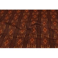 Brown Abstract Printed Tweed Wool Fabric for Arts & Crafts, DIY, Sewing, and Other Projects, Width 38 Inches Package of 3 Metre HP-5122520-5