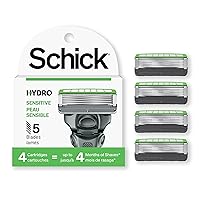 Schick Hydro 5 Sense Sensitive Skin Razor Refills for Men, 4 Count