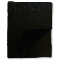 Natural Grain Cow Leather: 8.5'' x 11'' Pre Cut Leather Pieces (Black, 1 Piece)