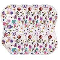 Colorful Circle Burp Cloths for Baby Boys Girls 4 Pack Burping Cloth, Burp Clothes, Newborn Towel, Milk Spit Up Rags,Burpy Cloth 202a8222