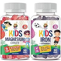 Iron Gummies for Kids & Magnesium Gummies for Kids & Adults - 100mg - Calm Magnesium Chews