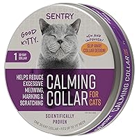 SENTRY PET Care Sentry Calming Collar for Cats, Long-Lasting Pheromone Collar Helps Calm Cats for 30 Days, Reduces Stress, Helps Calm Cats from Anxiety, Loud Noises, and Separation, 1 Count