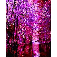 Painting by numbers - Flower trees 40x50 cm - frame