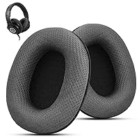Mesh Earpads for Audio Technica ATH-M50X M40X M30X M20X BPHS1 Headphones, ATH Series Replacement Ear Pad with Breathable Mesh Fabric & Memory Foam (Grey)