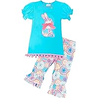 Baby Toddler Little Girls Easter Bunny Playwear Capri Outfit Set Boutique Designs