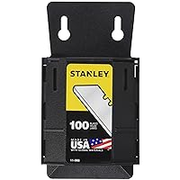 Stanley 11-988 Safety/Carton Round Point Utility Blades with Dispenser,Pack of 100(Pack of 100)