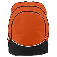 Augusta Sportswear Large Tri-Color Backpack, One Size, Orange/Black/White