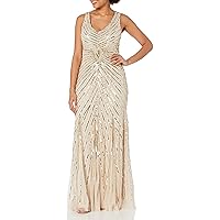 Adrianna Papell Women's Beaded Long Dress