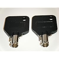 2 Craftsman Gladiator GarageWorks Toolbox Lock Keys Code Cut F21 With Black Caps For Easy Identification & Operation Tool Box Keys Tubular Keys