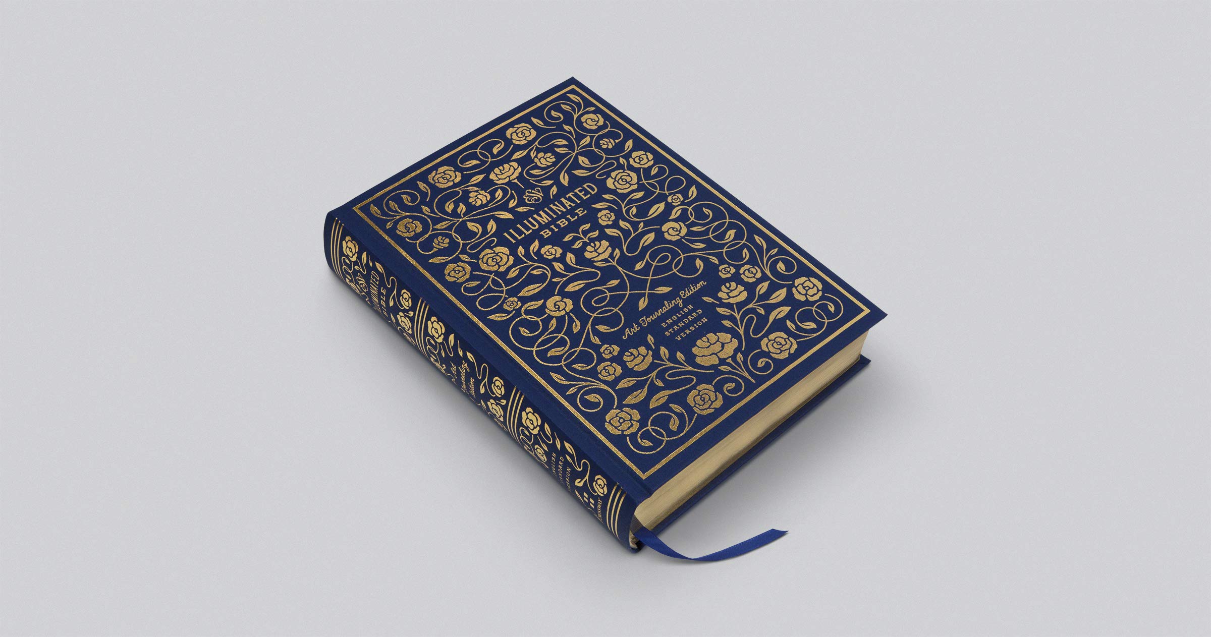 ESV Illuminated Bible, Art Journaling Edition (Cloth over Board, Navy)