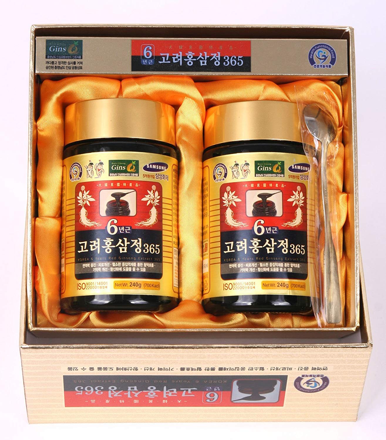 HongSamJeong 240g(8.5oz) X 2ea, Korean 6years Root Red Ginseng Gold Extract, Saponin, Panax