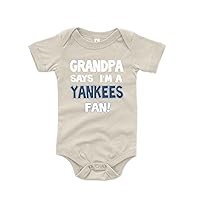 Baby's Grandpa Says I'm a Yankees Fan Bodysuit, Baby Yankees Fan