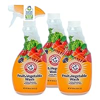 Arm & Hammer Fruit & Vegetable Wash, Produce Wash, Produce Cleaner, Pack of 3, 16 oz. Bottles, 1 Trigger (Packaging May Vary)