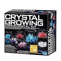 4M 7 Crystal Growing Science Experimental Kit with Display Cases - Easy DIY STEM Toy Lab Experiment Specimens, Educational Gift for Kids, Teens, Boys & Girls