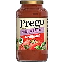 Prego Traditional Sensitive Recipe Low FODMAP Pasta Sauce, 23.75 Oz Jar