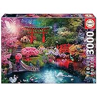 Educa - Japanese Garden - 3000 Piece Jigsaw Puzzle - Puzzle Glue Included - Completed Image Measures 47.25