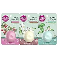 100% Natural & Organic Lip Balm 3 Pack, Dermatologist Recommended, All-Day Moisture, Made for Sensitive Skin, Lip Care Products, 0.25 oz