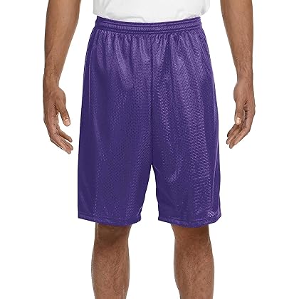 Hat and Beyond Mens Lightweight Basic Mesh Solid Basketball Jersey Workout Fitness Gym Shorts