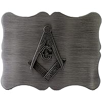 I LUV LTD Kilt Belt Buckle Mens Celtic Thistle Masonic Design 6 Finishes Scottish Made