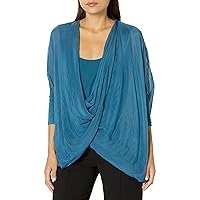 M Made in Italy Women's Criss-Cross Drape-Front Blouse