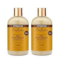 SheaMoisture Moisture Retention Shampoo for Dry, Damaged or Transitioning Hair Raw Shea Butter Shampoo to Hydrate Hair, 13 Fl Oz (Pack of 2)