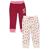 Amazon Essentials Disney | Marvel | Star Wars | Princess Girls and Toddlers' Fleece Jogger Sweatpants, Pack of 2