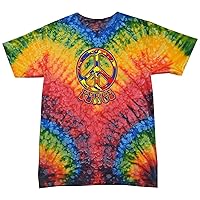 Funky 70s Peace Tie Dye Woodstock Color Adult T-Shirt