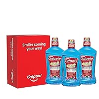 Colgate Total Mouthwash, Alcohol Free Mouthwash, Peppermint, 33.8 Ounce, (Pack of 3)