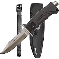 Skorpion, Tempered Stainless Steel Blade Knife ideal for Diving and Spearfishing - Pointed & Blunt Tip