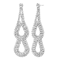 Badgley Mischka Women's Earrings - Elegant Crystal Chandelier Drop Dangle Earrings, Gift Box