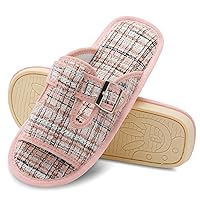 Besroad Womens Open Toe House Slippers Memory Foam Sandals Adjustable Comfy Bedroom Slide Arthritis Edema Shoes for Ladies Indoor Outdoor