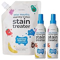 Miss Mouth's Messy Eater Stain Treater - 2 Pack Stain Remover Spray and 16oz Refill Pouch