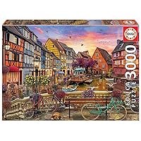 Educa - Colmar, France - 3000 Piece Jigsaw Puzzle - Puzzle Glue Included - Completed Image Measures 47.25