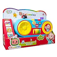 Dance and Play Boombox, 8 Full Songs, Colors, Animal Sounds, Numbers- Educational Music Toys, Carry N’ Go Handle, Toys for Kids and Preschoolers