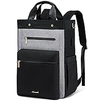 LOVEVOOK Laptop Backpack for Women, 17.3 Inch Work Laptop Bag，Waterproof Teacher Nurse Bag with USB Port, Fashion Travel Bag Business Computer Backpack Purse