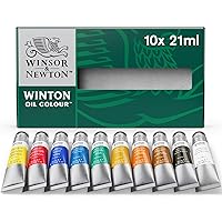 Winsor & Newton Winton Oil Color Paint, Basic Set, 10 x 21ml Tubes
