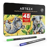 ARTIFY 48 Colors Alcohol Brush Markers, Brush & Chisel Dual Tips