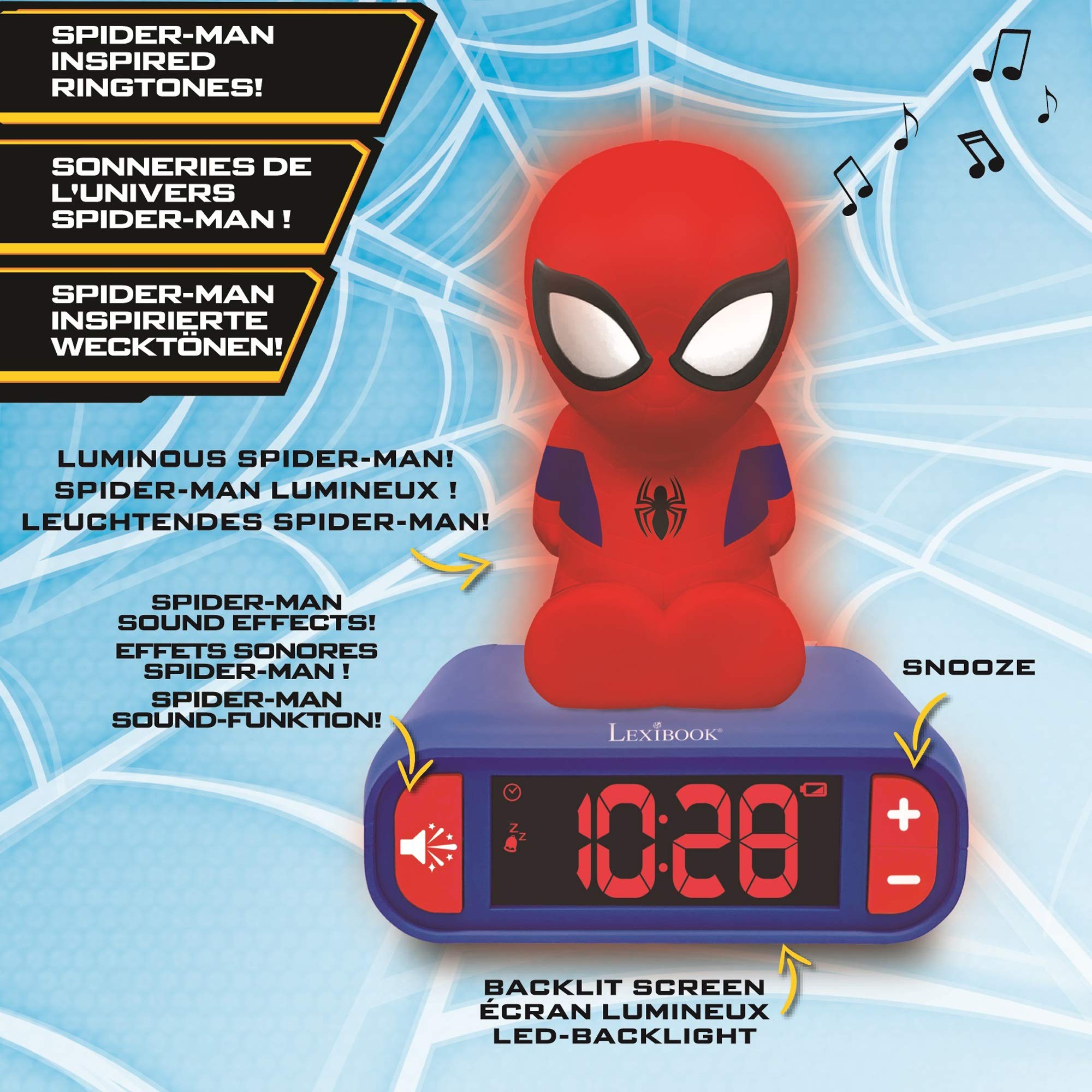 Mua LEXIBOOK RL800SP Digital Alarm Kids with Night Light Snooze and Marvel Spider  Man Superheroes Sound Effects Childrens Boys Clock Luminous Spiderman, Blue  Colour trên Amazon Anh chính hãng 2023 | Giaonhan247