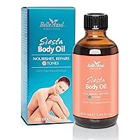 Siesta Body Oil 100 ml. - Nourishing and Firming Body Oil - Non-greasy and Quickly absorbed - with Organic Argan Oil Certified by ECOCERT - Made in Spain