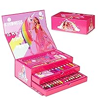 Barbie Art Set, Arts and Crafts for Kids, Colouring Sets for Children, Gifts for Girls