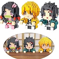 Anime Demon Slayer Building Blocks Sets, Micro Building Toys Tanjirou - Nezuko - Zenitsu Model Figures Building Kit for Anime Fans Kids Teens Adult Toys Gifts (1148 PCS)